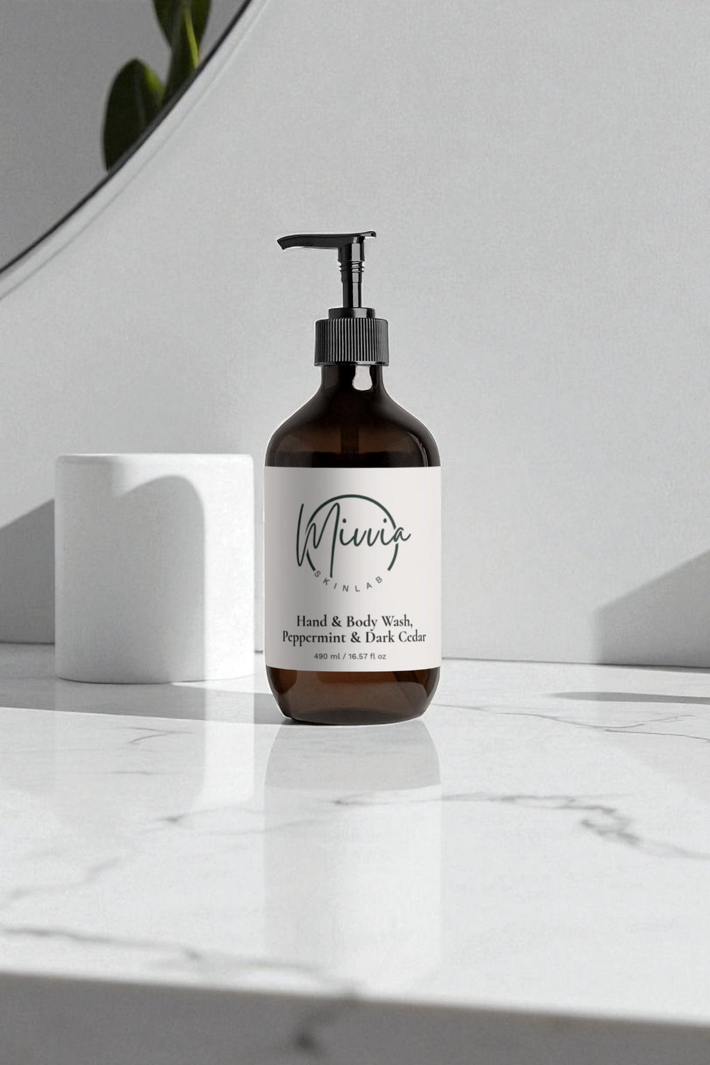 Hand & Body Wash, Peppermint & Dark Cedar